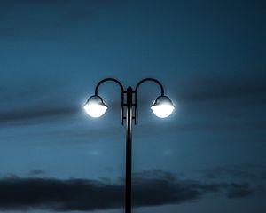 Preview wallpaper lamp posts, night, lighting, dark