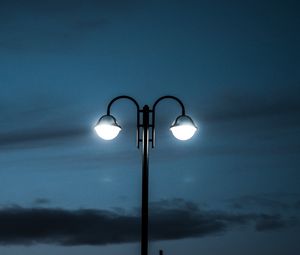 Preview wallpaper lamp posts, night, lighting, dark