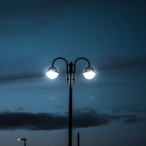 Preview wallpaper lamp posts, night, lighting, dark