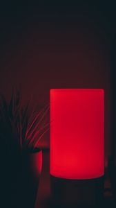Preview wallpaper lamp, red, dark, glow