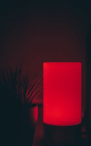 Preview wallpaper lamp, red, dark, glow