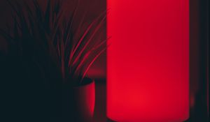 Preview wallpaper lamp, red, dark, glow