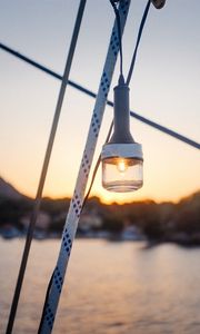 Preview wallpaper lamp, ship, light, rope