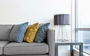 Preview wallpaper lamp, sofa, combination, design, pillows