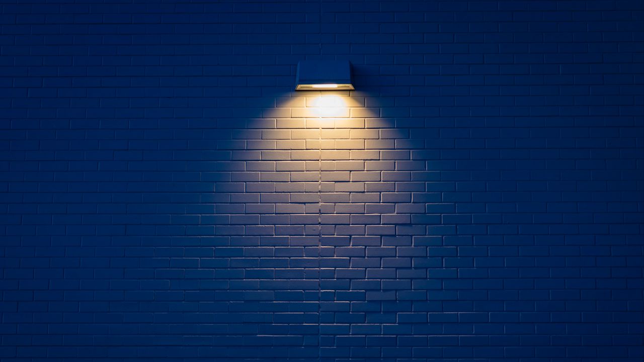 Wallpaper lamp, wall, brick, light, lighting