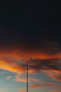 Preview wallpaper lamppost, clouds, dusk, evening