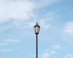 Preview wallpaper lamppost, pole, clouds, sky, minimalism