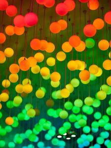 Preview wallpaper lamps, balls, colorful, bright