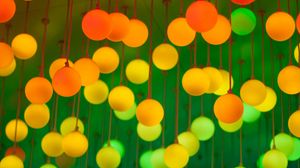 Preview wallpaper lamps, balls, colorful, bright