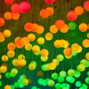 Preview wallpaper lamps, balls, colorful, bright