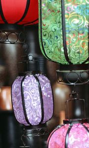 Preview wallpaper lamps, china, bright, colorful, paper