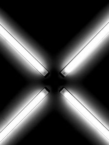 Preview wallpaper lamps, glow, black and white, dark