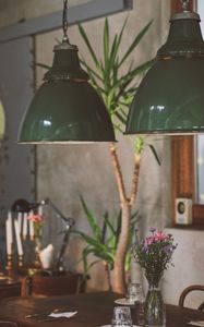 Preview wallpaper lamps, lampshades, green, iron, interior