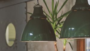 Preview wallpaper lamps, lampshades, green, iron, interior