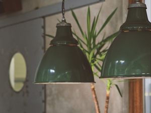 Preview wallpaper lamps, lampshades, green, iron, interior