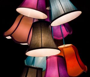 Preview wallpaper lampshade, lamp, lighting, multicolored