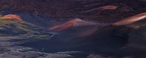 Preview wallpaper land, relief, aerial view, desert, volcanic