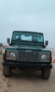 Preview wallpaper land rover, car, headlights, front view