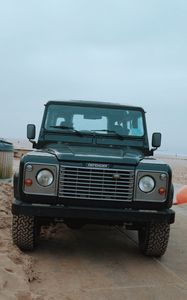 Preview wallpaper land rover, car, headlights, front view