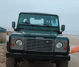 Preview wallpaper land rover, car, headlights, front view