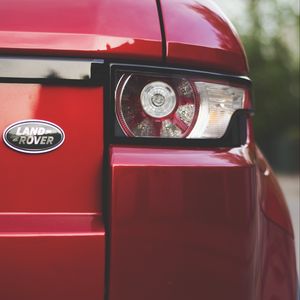 Preview wallpaper land rover, car, red, rear view, taillights