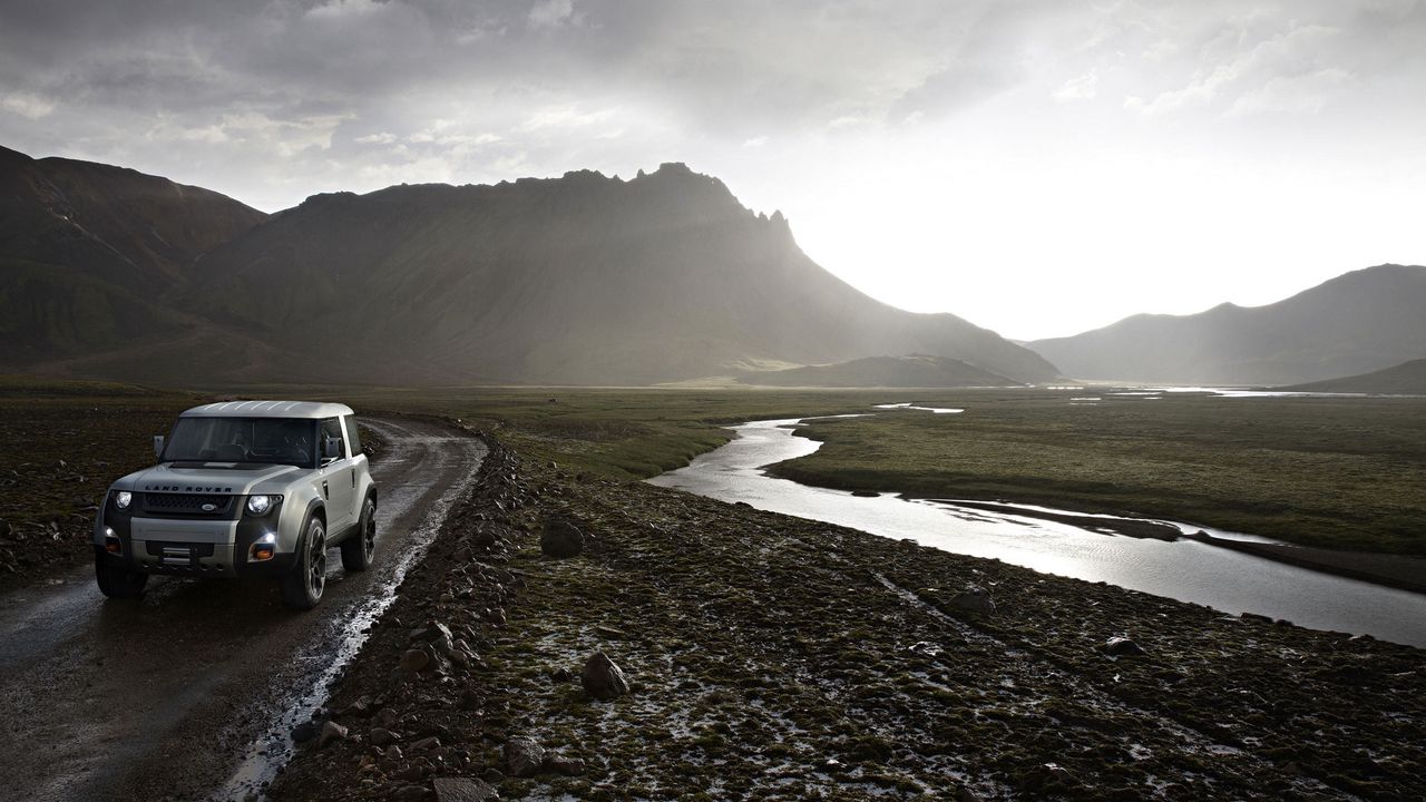 Wallpaper land rover, dc100, side view, mud, suv