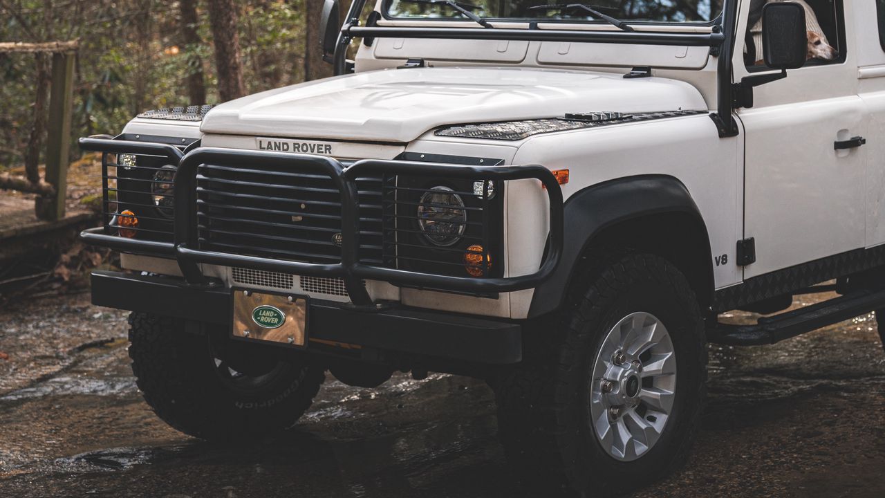 Wallpaper land rover defender, land rover, car, suv, white, jeep