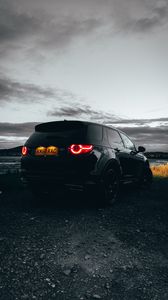 Preview wallpaper land rover discovery 3, land rover, car, rear view, black