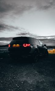 Preview wallpaper land rover discovery 3, land rover, car, rear view, black