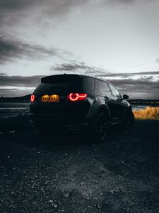 Preview wallpaper land rover discovery 3, land rover, car, rear view, black