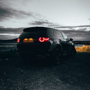 Preview wallpaper land rover discovery 3, land rover, car, rear view, black