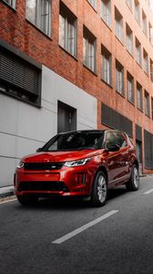 Preview wallpaper land rover discovery, land rover, car, suv, red
