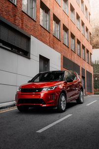 Preview wallpaper land rover discovery, land rover, car, suv, red