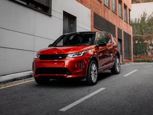 Preview wallpaper land rover discovery, land rover, car, suv, red