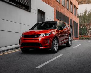 Preview wallpaper land rover discovery, land rover, car, suv, red