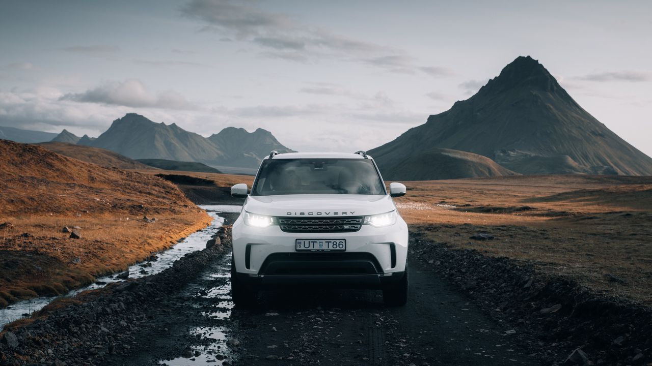 Wallpaper land rover discovery, land rover, car, suv, white, front view
