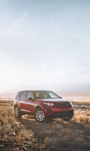 Preview wallpaper land rover discovery, land rover, suv, field