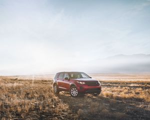 Preview wallpaper land rover discovery, land rover, suv, field