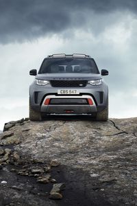 Preview wallpaper land rover discovery svx, land rover, car, blue, front view