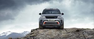 Preview wallpaper land rover discovery svx, land rover, car, blue, front view