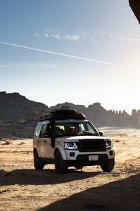 Preview wallpaper land rover hejaz railway, land rover, car, suv, white