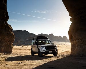 Preview wallpaper land rover hejaz railway, land rover, car, suv, white