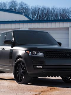 Download wallpaper 240x320 land rover, range rover, black matte old mobile, cell  phone, smartphone hd background
