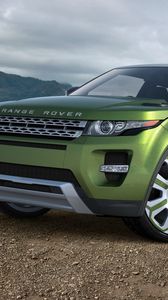 Preview wallpaper land rover, range rover, evoque, green, car, auto