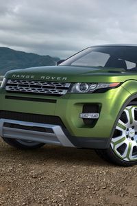 Preview wallpaper land rover, range rover, evoque, green, car, auto