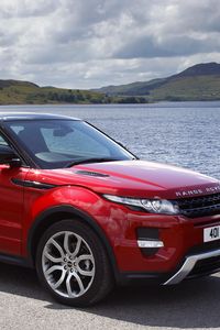 Preview wallpaper land rover, range rover, red, auto, suv, evoque