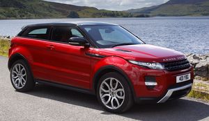 Preview wallpaper land rover, range rover, red, auto, suv, evoque