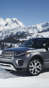 Preview wallpaper land rover, range rover, snow, side view