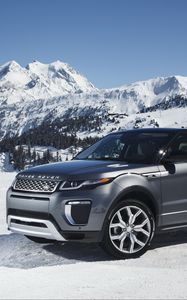 Preview wallpaper land rover, range rover, snow, side view