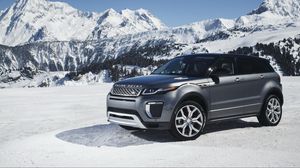 Preview wallpaper land rover, range rover, snow, side view